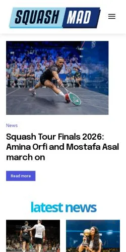 Sponsorlu makaleler için Amerika Birleşik Devletleri medyası Squash Mad sitesinin önizlemesi