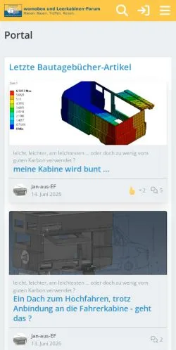 Anteprima del sito Womobox Forum, media di Germania per articoli sponsorizzati