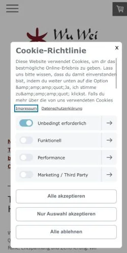 Forhåndsvisning av nettstedet Wu Wei Schule, medium fra Tyskland for sponsede artikler