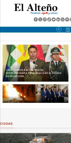 Podgląd witryny El Alteño, medium z kraju Hiszpania do artykułów sponsorowanych