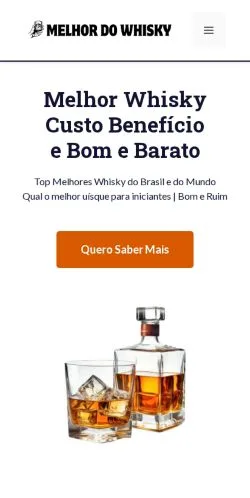 Podgląd witryny Melhor Whisky, medium z kraju Brazylia do artykułów sponsorowanych