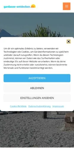 Podgląd witryny Gardasee Entdecken, medium z kraju Niemcy do artykułów sponsorowanych