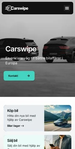 Anteprima del sito carswipe, media di Svezia per articoli sponsorizzati