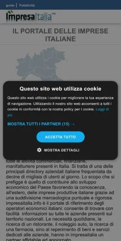 Anteprima del sito Impresa Italia, media di Italia per articoli sponsorizzati