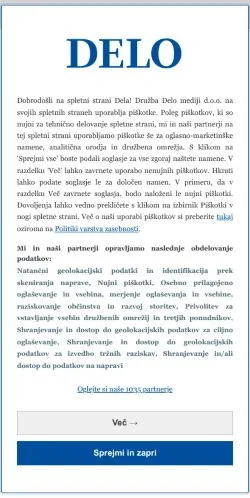 Anteprima del sito Onaplus, media di Slovenia per articoli sponsorizzati