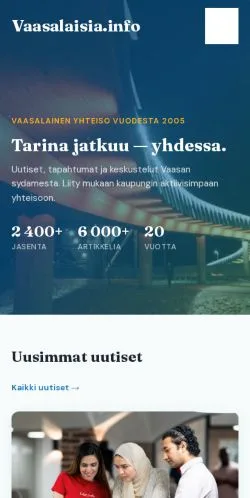 Anteprima del sito Vaasalaisia, media di Finlandia per articoli sponsorizzati