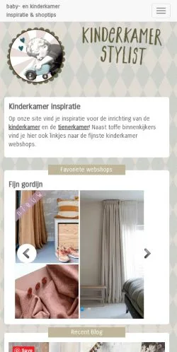 Anteprima del sito Kinderkamerstylist, media di Paesi Bassi per articoli sponsorizzati