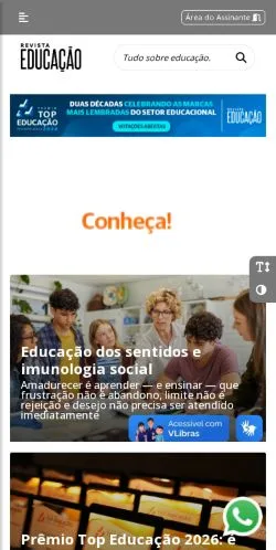 Anteprima del sito Revista Educação, media di Brasile per articoli sponsorizzati