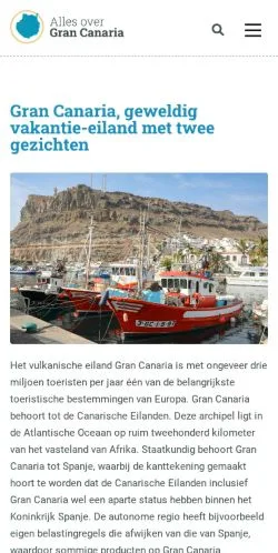 Anteprima del sito Gran Canaria, media di Paesi Bassi per articoli sponsorizzati