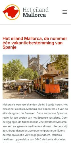 Anteprima del sito Het Eiland Mallorca, media di Paesi Bassi per articoli sponsorizzati