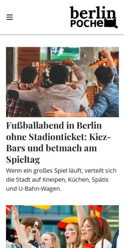 Podgląd witryny Berlin Poche, medium z kraju Niemcy do artykułów sponsorowanych