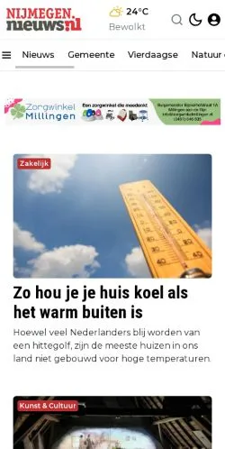 Anteprima del sito Nijmegen. Jouw wereld. Jouw nieuws., media di Paesi Bassi per articoli sponsorizzati