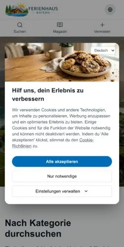 Anteprima del sito Faszination Bayern, media di Germania per articoli sponsorizzati