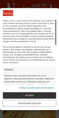 Anteprima del sito Ziarul National, media di Romania per articoli sponsorizzati
