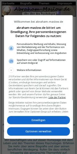 Anteprima del sito Abraham Maslow, media di Germania per articoli sponsorizzati
