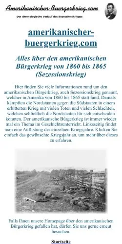 Anteprima del sito Amerikanischer Bürgerkrieg, media di Germania per articoli sponsorizzati
