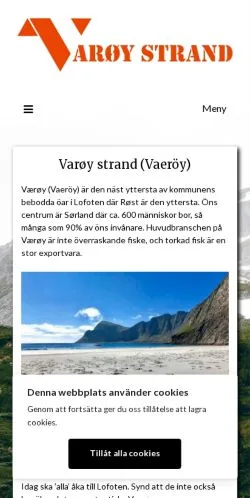 Anteprima del sito Varøy Strand, media di Svezia per articoli sponsorizzati