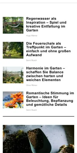 スポンサード記事向けのドイツメディア、gepflegtergarten.deのサイトプレビュー