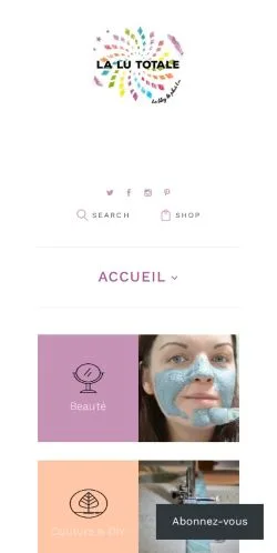 Pré-visualização do site La Lu Totale, meio de França para artigos patrocinados