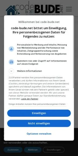Anteprima del sito Code-Bude, media di Germania per articoli sponsorizzati