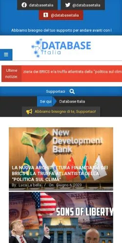 Forhåndsvisning af Database Italia -, medie fra Italien til sponsorerede artikler