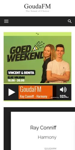 Podgląd witryny GoudaFM, medium z kraju Holandia do artykułów sponsorowanych