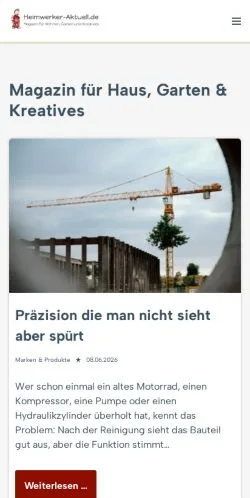 Anteprima del sito Heimwerker Aktuell, media di Germania per articoli sponsorizzati