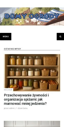 Anteprima del sito Domy Ogrody, media di Polonia per articoli sponsorizzati