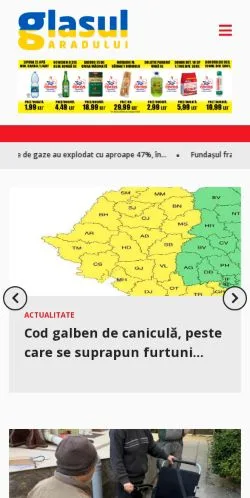 Vorschau der Website Glasul Aradului, Medium aus Rumänien für gesponserte Artikel