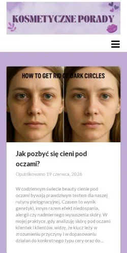 Anteprima del sito Kosmetyczne Porady, media di Polonia per articoli sponsorizzati