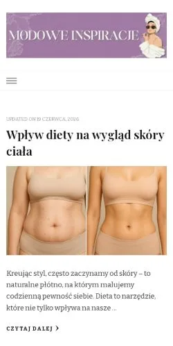 Vista previa del sitio Modowe Inspiracje, medio de Polonia para artículos patrocinados