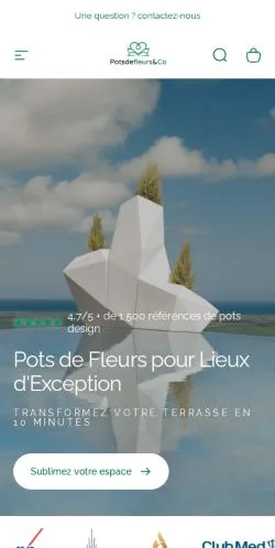 Anteprima del sito Pots De Fleurs & Co, media di Francia per articoli sponsorizzati