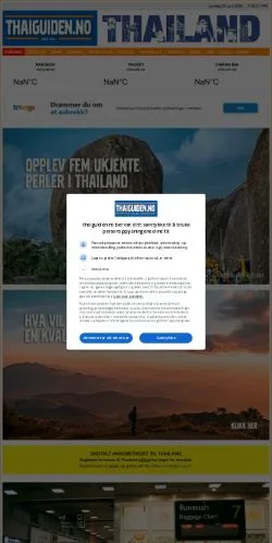 Anteprima del sito Thaiguiden, media di Norvegia per articoli sponsorizzati