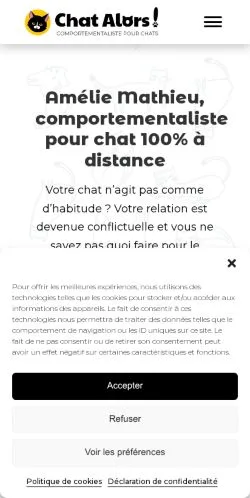 Anteprima del sito Comportementaliste Amélie Mathieu, media di Francia per articoli sponsorizzati