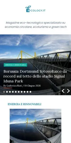 Anteprima del sito E-cology, media di Italia per articoli sponsorizzati