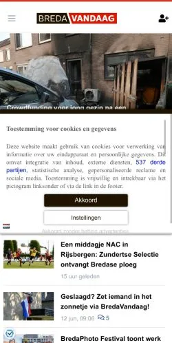 Anteprima del sito Breda Vandaag, media di Paesi Bassi per articoli sponsorizzati