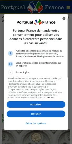 Anteprima del sito Portugal France, media di Francia per articoli sponsorizzati
