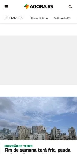 Vorschau der Website Agora RS, Medium aus Brasilien für gesponserte Artikel