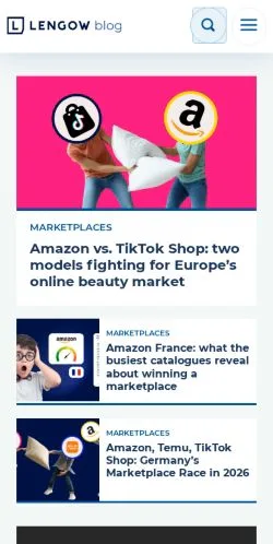 Anteprima del sito Lengow Blog, media di Stati Uniti per articoli sponsorizzati