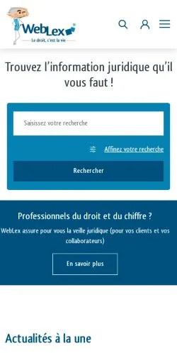Vorschau der Website Weblex, Medium aus Frankreich für gesponserte Artikel