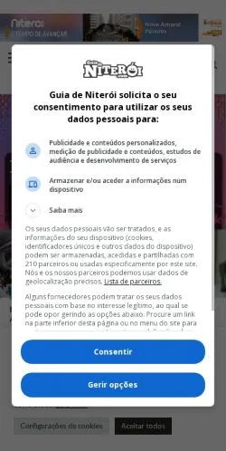 Voorbeeld van de site Guia de Niterói, medium uit Brazilië voor gesponsorde artikelen