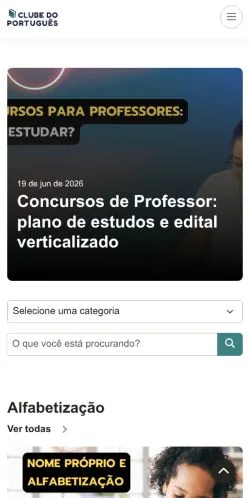 스폰서 기사용 브라질 매체 Clube do Português 사이트 미리보기