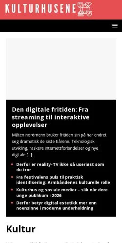 Anteprima del sito Kulturhusene, media di Norvegia per articoli sponsorizzati