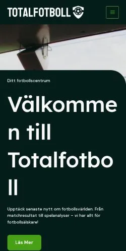 스폰서 기사용 스웨덴 매체 Totalfotboll 사이트 미리보기