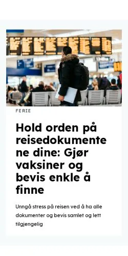 Pré-visualização do site viopplever.com, meio de Noruega para artigos patrocinados