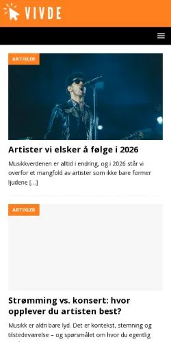 スポンサード記事向けのノルウェーメディア、Vivdeのサイトプレビュー