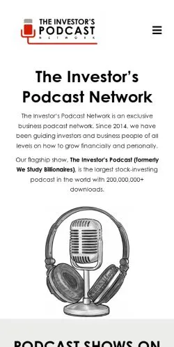 Anteprima del sito The Investor's Podcast Network, media di Stati Uniti per articoli sponsorizzati