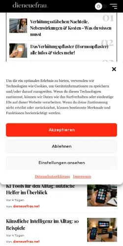 Anteprima del sito Dieneuefrau, media di Germania per articoli sponsorizzati