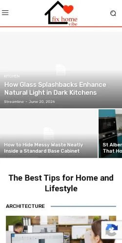 Förhandsvisning av webbplatsen Fix Home Vibe, medium i USA för sponsrade artiklar