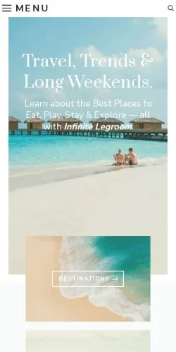 스폰서 기사용 미국 매체 Infinite Legroom 사이트 미리보기